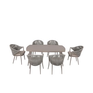 Nuu Garden Delphi  7-piece Strap Dining Set