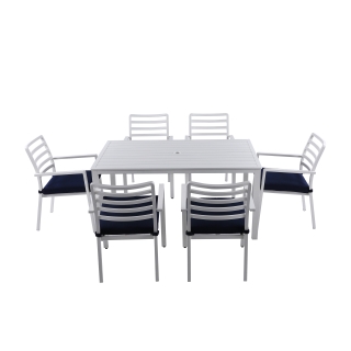 Nuu Garden Galilee 7-piece  Aluminum Dining Set 