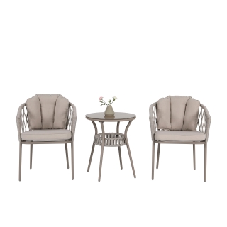 Nuu Garden Winfred 3-piece  Strap Bistro Set 