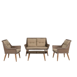 Nuu Garden Raritan 4-piece Rattan Bistro Set 