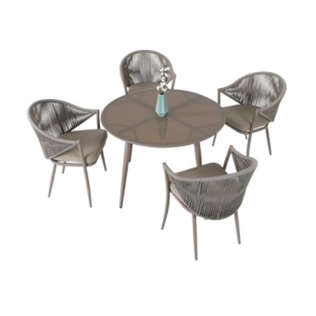 Nuu Garden Delphi 5 piece Strap Dining Table