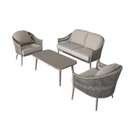 Nuu Garden Delphi 4-piece Strap Lounge Set