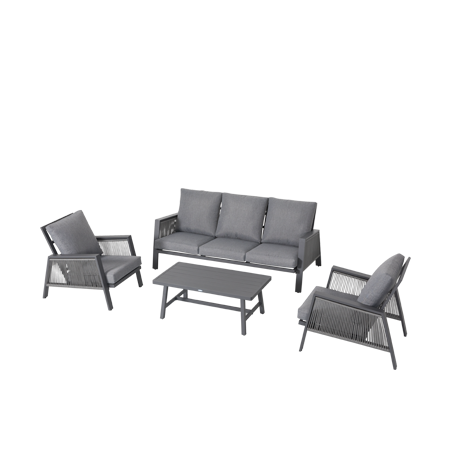 Nuu Garden Sicily 4-Piece Aluminum Strap Sofa Set
