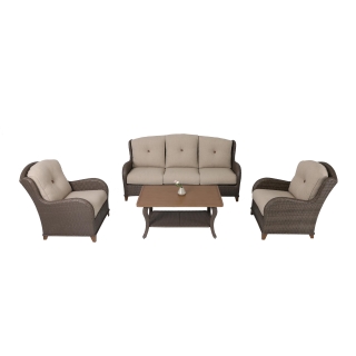 Nuu Garden Cleveland 6-piece Wicker Sofa Set 