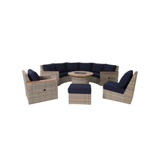 Nuu Garden Livermore 7-piece Wicker Sofa Set