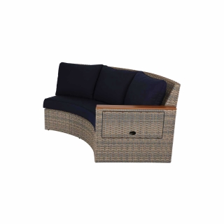 Nuu Garden Livermore Double Wicker Sofa With Left Armrest