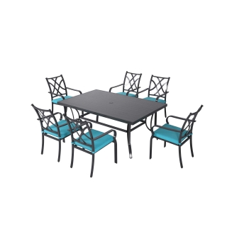 Nuu Garden Rocky 7-piece Aluminum Dining Set