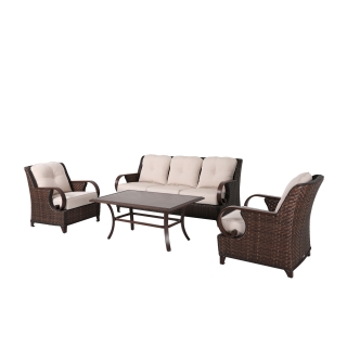 Nuu Garden Brooks 4-piece Wicker Sofa Set 